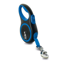 M-Pets Liberty Dog Retractable Leash, Blue, Small (16.3 x 9.2 x 3.9 cm)