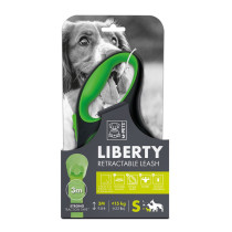 M-Pets Liberty Dog Retractable Leash, Green, Small (16.3 x 9.2 x 3.9 cm)