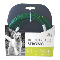 M-Pets Tie Out Cable Strong For Dog, Green, 9m