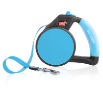 Wigzi Retractable Tape Gel Handle Leash For Dog, Blue, Large (4.9 meter)