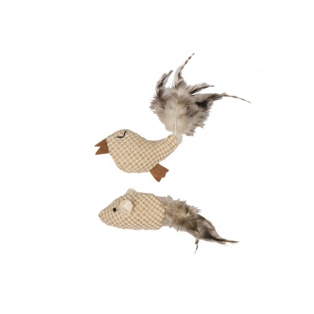 Duvo+ Natural Assortment Teaser Toy For Cats, Beige
