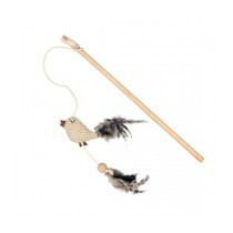 Duvo+ Natural Toy For Cats Jute And Feathers, Beige