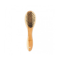 Duvo+ Bamboo Oval Shape Soft-Bristled Brush For Pets, Large