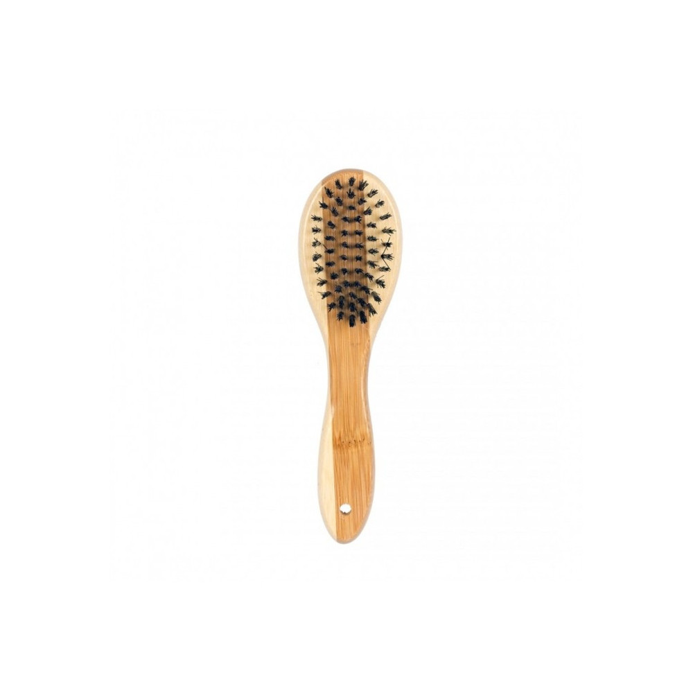 Duvo+ Bamboo Oval Shape Soft-Bristled Brush For Pets, Large