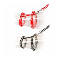 Duvo+ Big Cat Walking Set Paws Black/Red, 30-50 cm