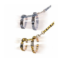 Duvo+ Big Cat Walking Set Zoo Harness Mixed Colours, 30-50 cm