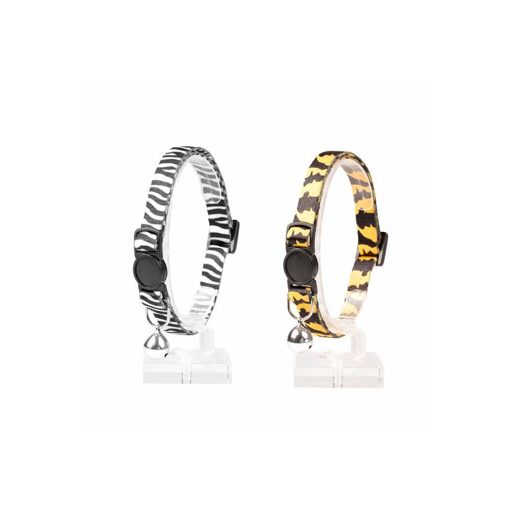 Duvo+ Cat Collar Zoo Nylon, Mixed Colours, 20-30 cm