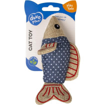 Duvo+ Toy For Cats Retro Blue Shark, 15 x 7.5 x 4.5 cm