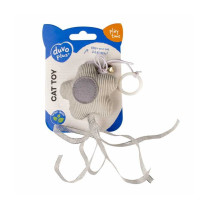 Duvo+ Cushy Star With Elastic And Bell Toy For Cats, Grey