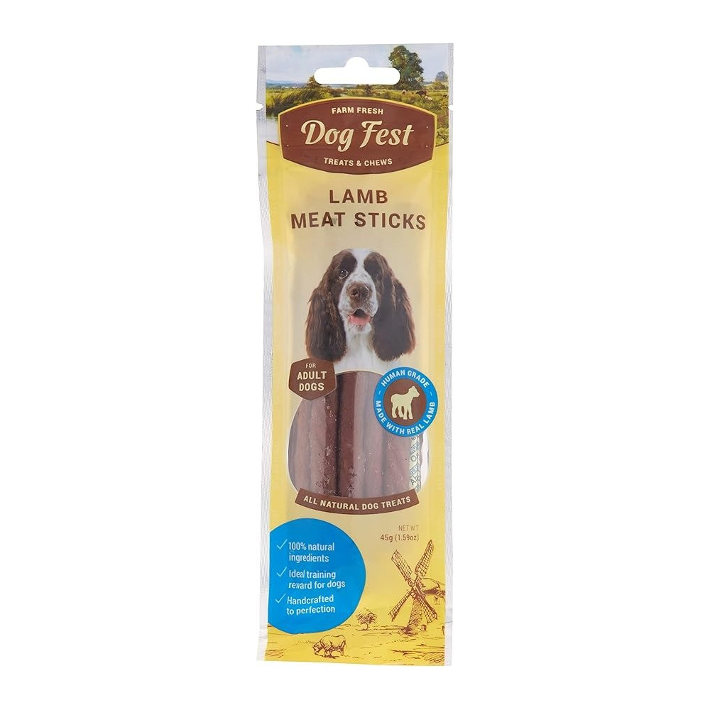 Dog Fest Lamb Meat Sticks For Adult Dogs, 45G