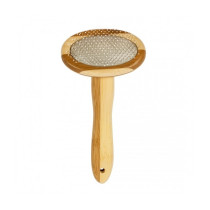 Duvo Plus Bamboo Eco Friendly Slicker Grooming Brush, Medium