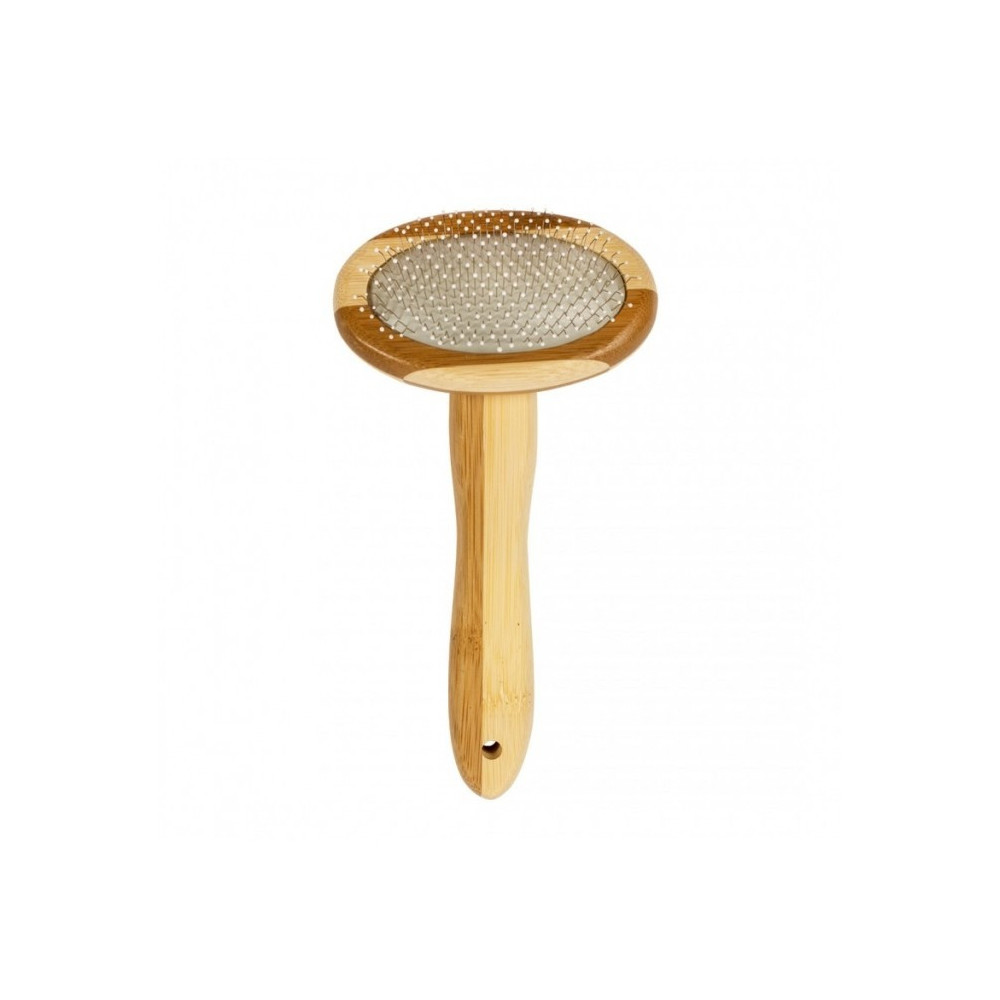 Duvo Plus Bamboo Eco Friendly Slicker Grooming Brush, Medium