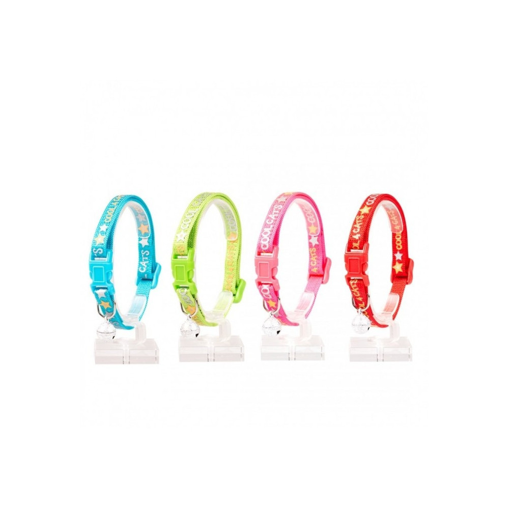 Duvo Plus Cat Collar Nylon, Mixed Colors, 20-30Cm/10Mm, Cool Cats
