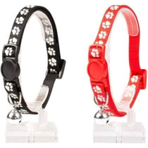 Duvo Plus Cat Collar Nylon Mixed Colors, 20-30Cm/10Mm, Paws Style