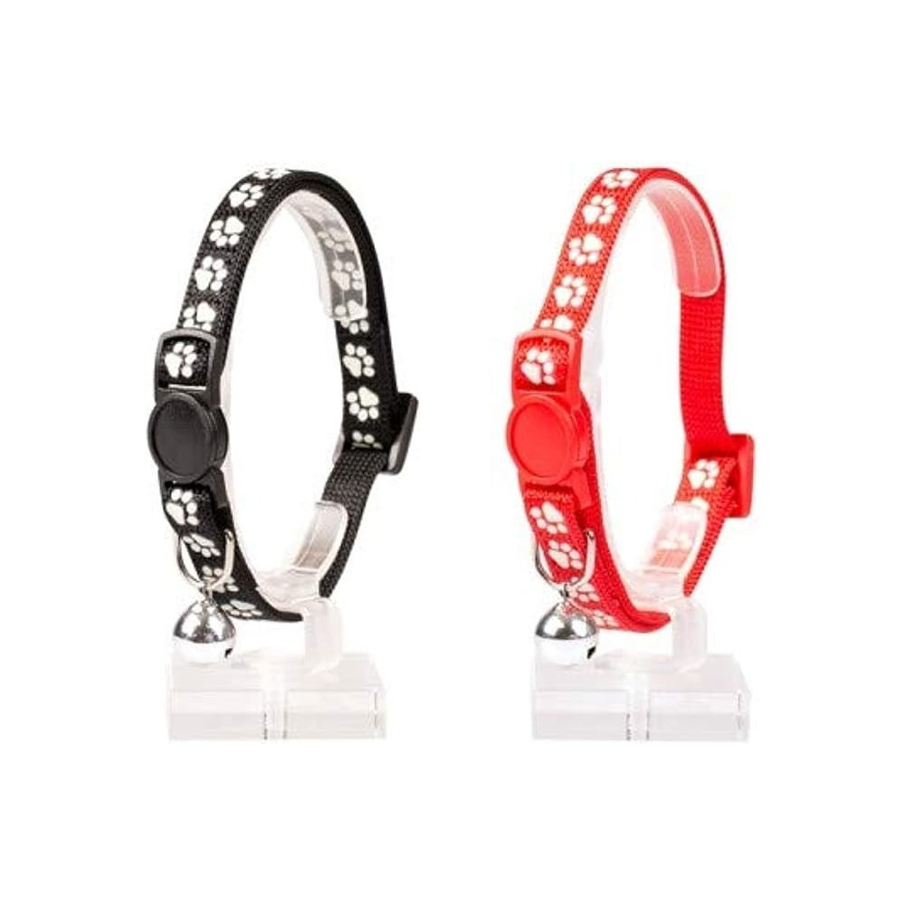 Duvo Plus Cat Collar Nylon Mixed Colors, 20-30Cm/10Mm, Paws Style