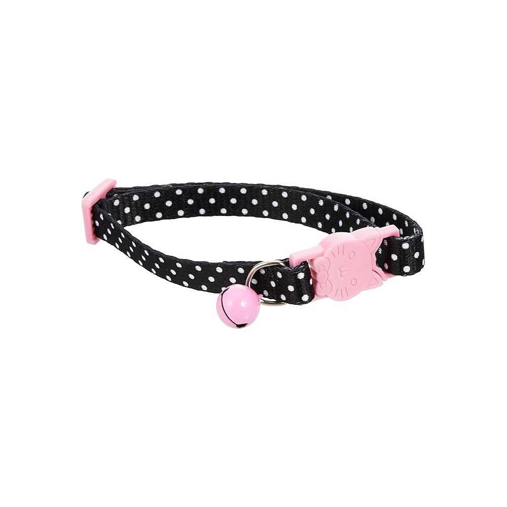 Duvo Plus Cat Collar Nylon Mixed Colors, 20-30Cm/10Mm, White Dots Style