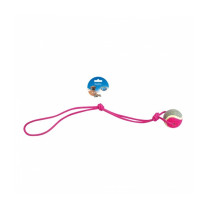 Duvo+ Knotted Cotton Pendulum And 1Knot And Tennis Ball, Grey/Pink, 60Cm