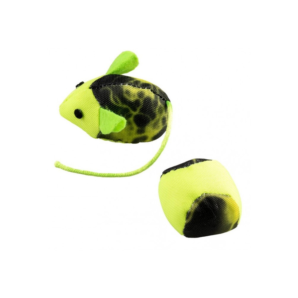 Duvo+ Mouse And Ball, 2 Pieces, Green, 16 x 3.8 x 4Cm