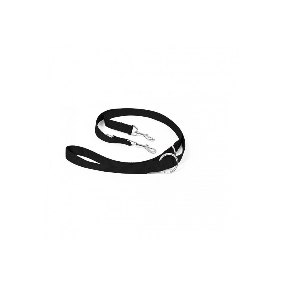 Duvo+ Adjustable Nylon Dog Lead, 200 Cm/25 Mm, Black