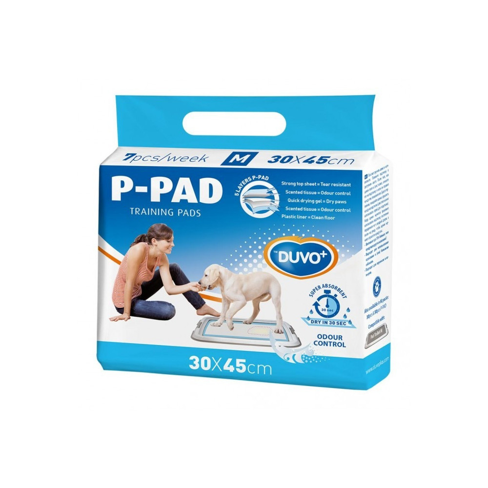 Duvo+ Pet Pad Dog Training Pads, Medium, 30 Pieces, 30 x 45 Cm