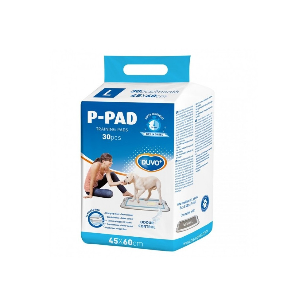 Duvo+ Pet Pad Dog Training Pads, Large, 30 Pieces, 45 x 60 Cm