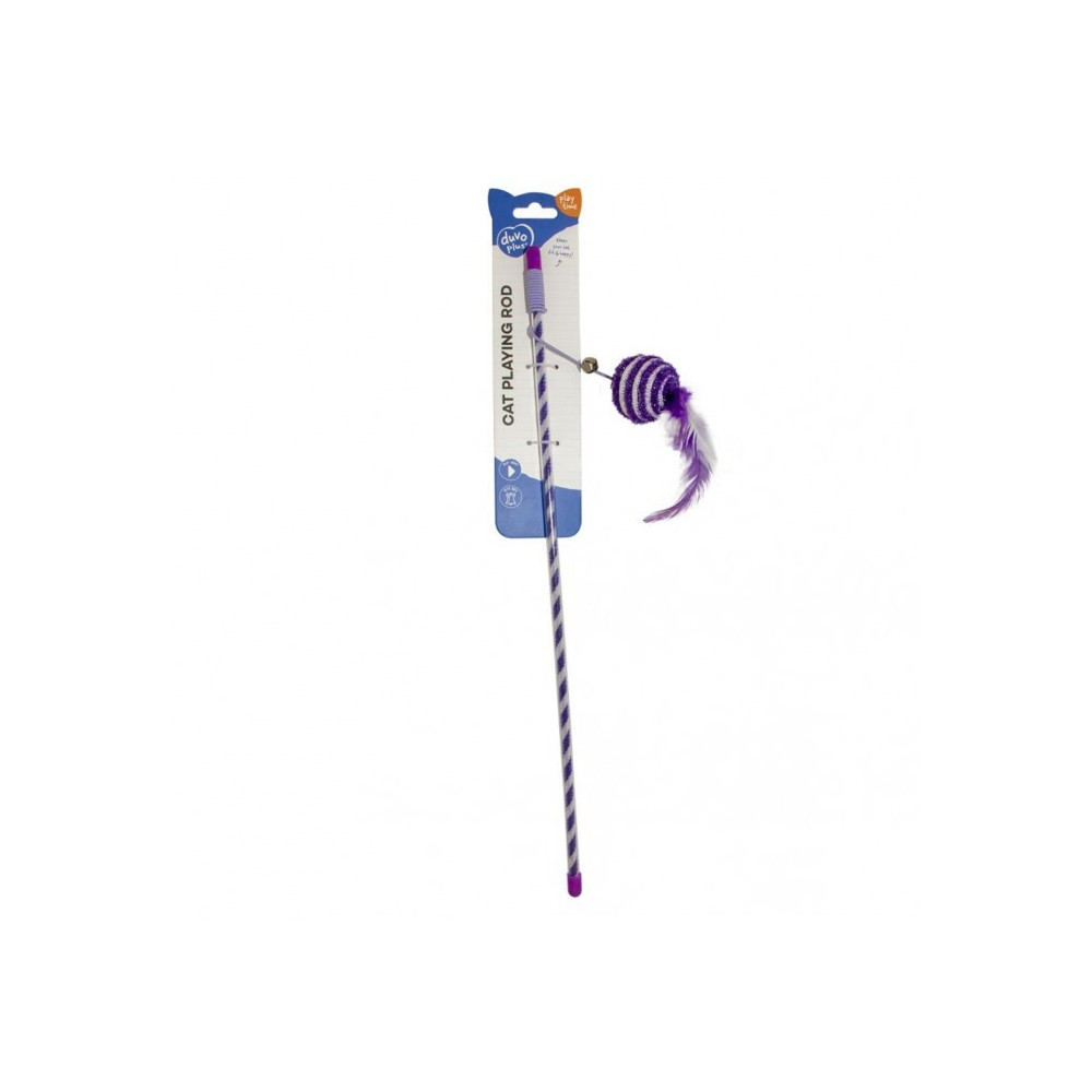 Duvo+ Playing Rod Catchy Glitter Ball, 46 x 4 x 3.5Cm, Purple