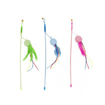 Duvo+ Playing Rod Feathered Ball, Multicolour, 46 Cm