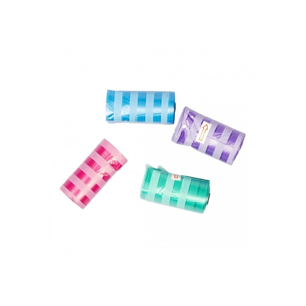 Duvo+ Plus Classic Colour Striped Poo Bags, 80 Pieces