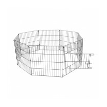 Duvo+ Puppy Run With Door And Net And Hooks, Black, 60 x 60Cm