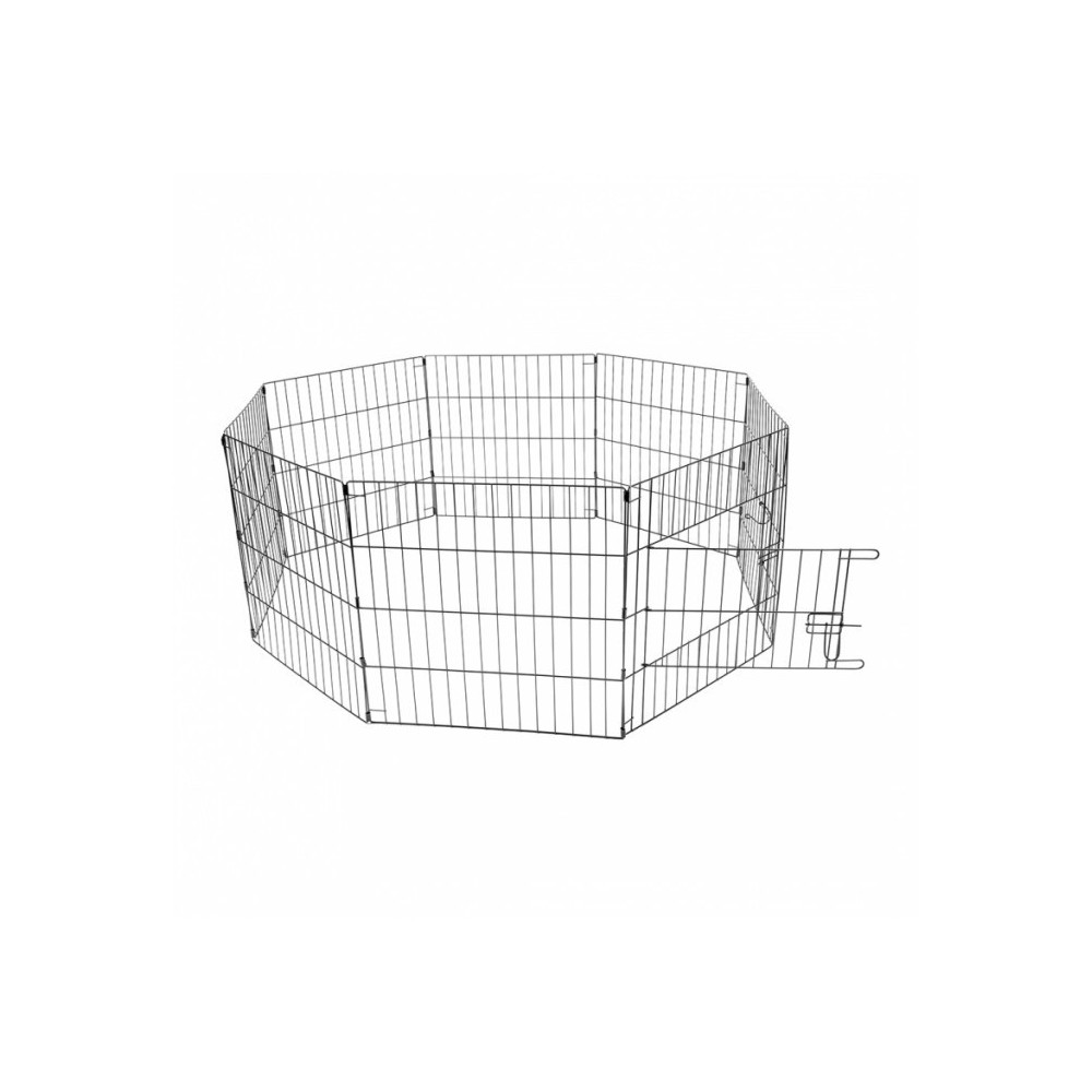Duvo+ Puppy Run With Door And Net And Hooks, Black, 60 x 60Cm