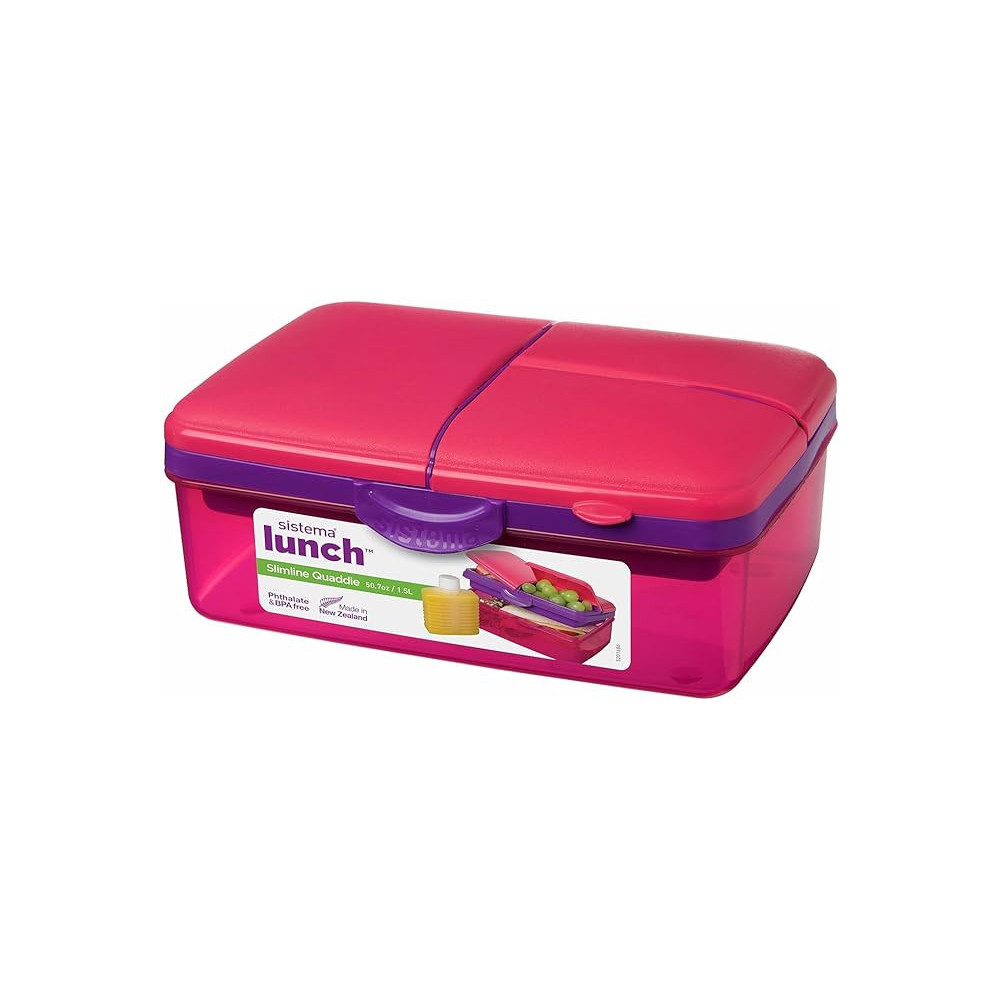Sistema Lunch Box With 4 Compartments And Water Bottle