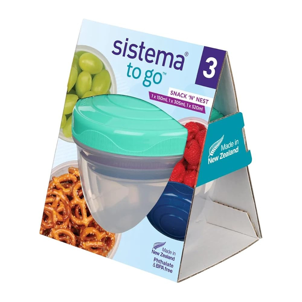 Sistema Snack N Nest Food Storage Containers Pack Of 3