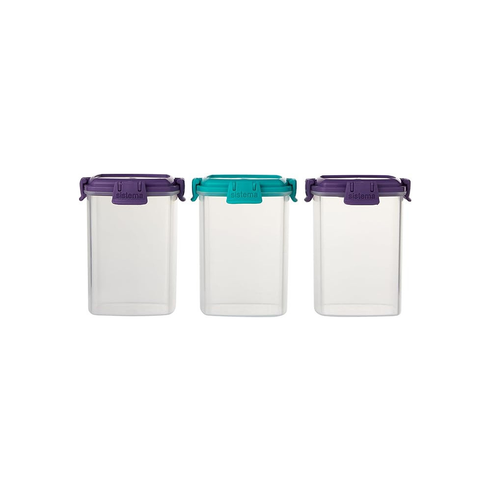 Sistema Mini Knick Knack Pack To Go Food Containers 138ml, Set Of 3