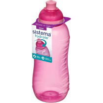 Sistema Squeeze Bottle With Leakproof And Impact Resistant 330ml, Pink