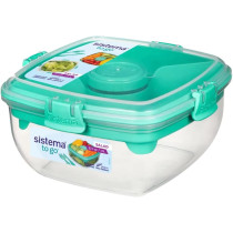 Sistema To Go Salad Bowl With Lid 1.1L, Green