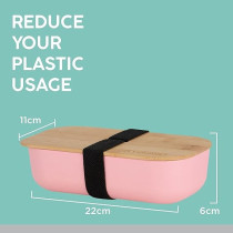 Typhoon Pure, Lightweight Pink Bamboo Fibre, Lunch Box