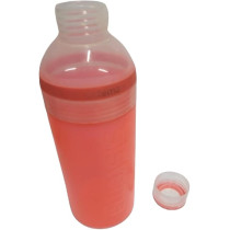 Sistema Trio Bottle, Portable With Screw Top Lid Freezer, Dishwasher And Microwave Safe Without Lid And BPA Free, Orange, 580Ml