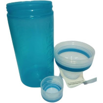 Sistema Trio Bottle, Portable With Screw Top Lid Freezer, Dishwasher And Microwave Safe Without Lid And BPA Free, Sky Blue, 580Ml
