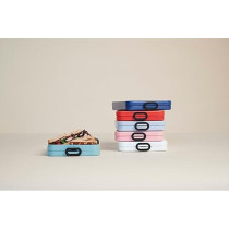 Mepal Lunch Box Take a Break Flat Compartment Lunch Box Ideal for Meal Prep, Sandwich Box, Dishwasher Safe, Capacity 800 ml, Nordic Blue