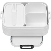 Mepal 107632130600 Bento Lunch Box Take A Break Midi, TPE/pp/abs, 900 milliliters, White