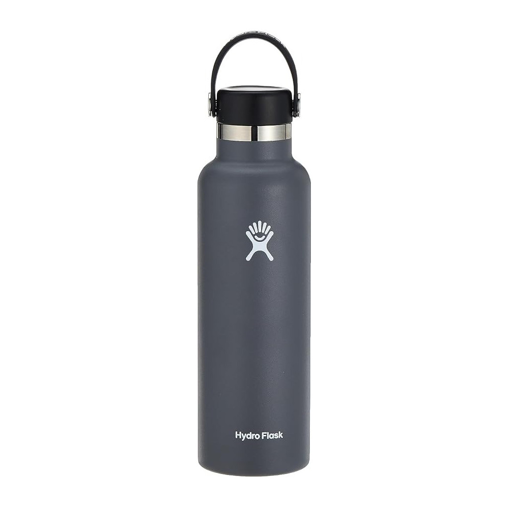 Hydro Flask Water Bottle Vacuum Insulated Stainless Steel Water Bottle with Leak Proof Flex Cap and Powder Coat BPA-Free Standard Mouth, 709 ml, Stone