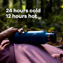 Hydro Flask Water Bottle Vacuum Insulated Stainless Steel Water Bottle with Leak Proof Flex Cap and Powder Coat BPA-Free Standard Mouth, 709 ml, Stone