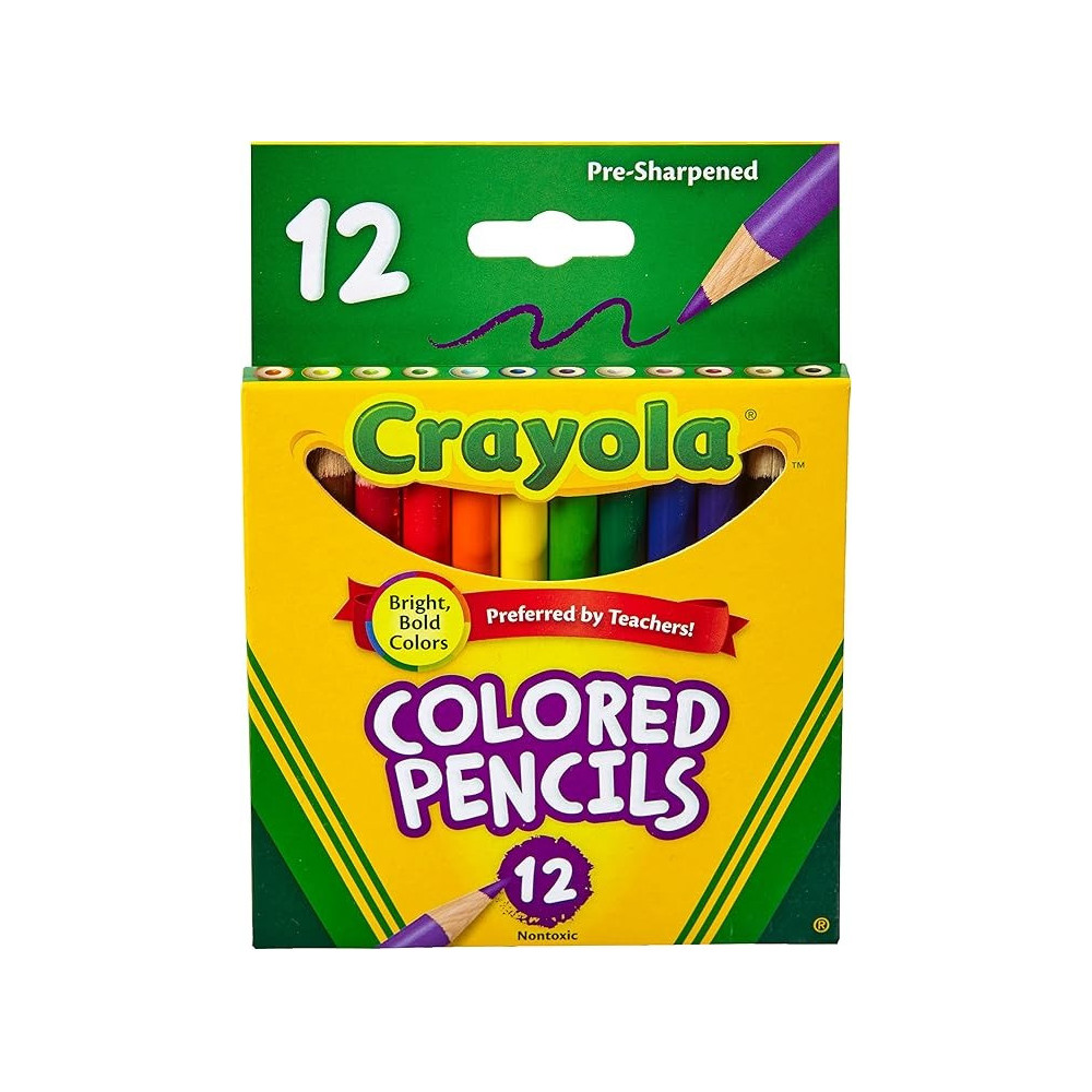 Crayola Colored Pencils 12 Pack Short 68-4112 (6-Pack)6, 803435
