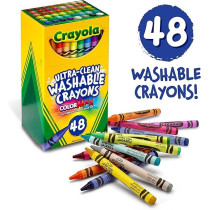 Crayola 48 Count Ultra-Clean Washable Crayons, Regular Size, 803725