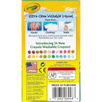 Crayola 48 Count Ultra-Clean Washable Crayons, Regular Size, 803725