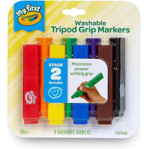 Crayola My First, Tripod Washable Markers For Toddlers, 8Ct, 803758