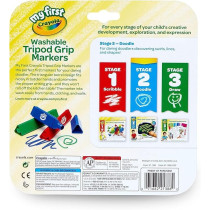 Crayola My First, Tripod Washable Markers For Toddlers, 8Ct, 803758