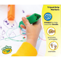 Crayola My First, Tripod Washable Markers For Toddlers, 8Ct, 803758