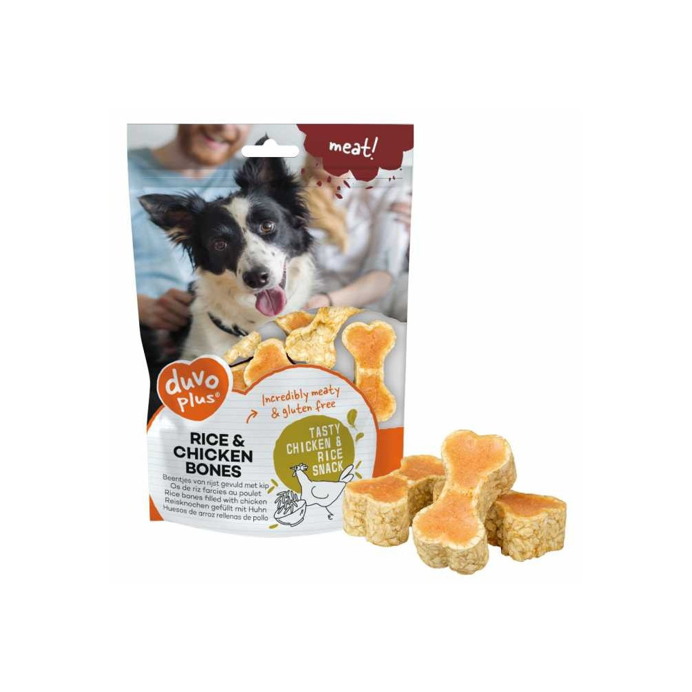 Duvo+ Meat Rice Bones With Chicken Treats For Dogs, 140 Gram