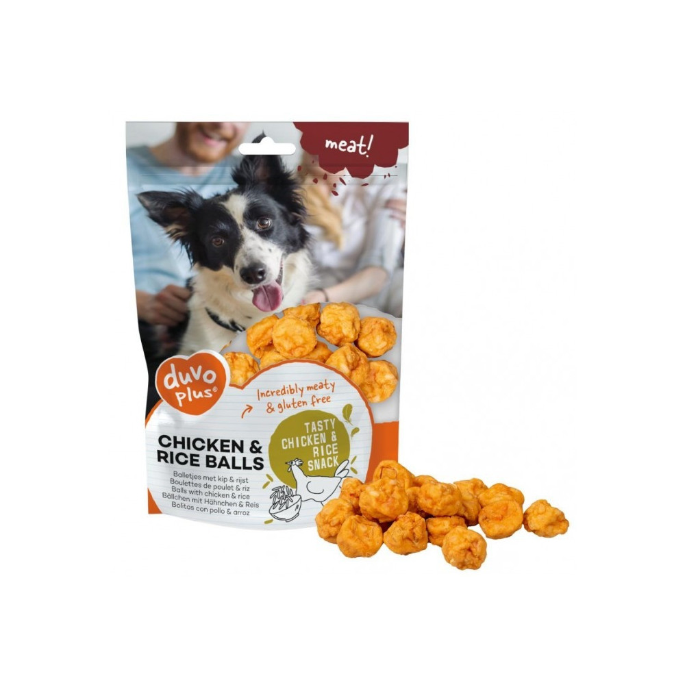 Duvo+ Meat Chicken And Rice Balls Treats For Dogs, 180 Gram